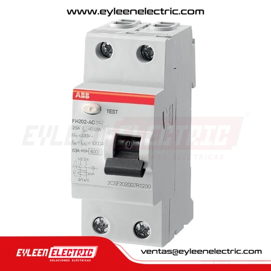 INTERRUPTOR DIFERENCIAL FH202 AC-40/0,03, 2X40A, 30mA