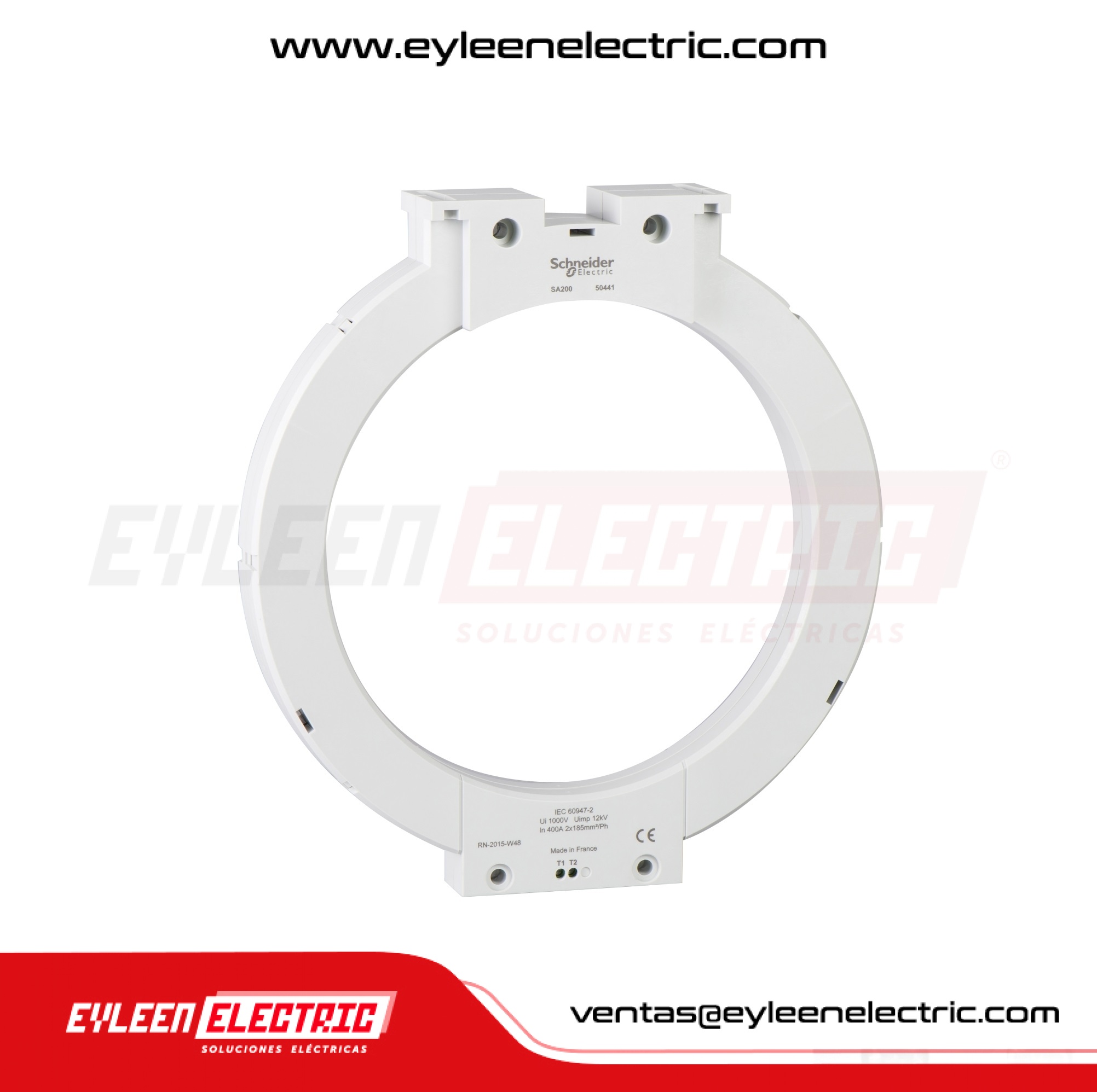 TOROIDE CERRADO PARA PROTECCIÓN DE CORRIENTE RESIDUAL SA200, 400A, Ø 200mm