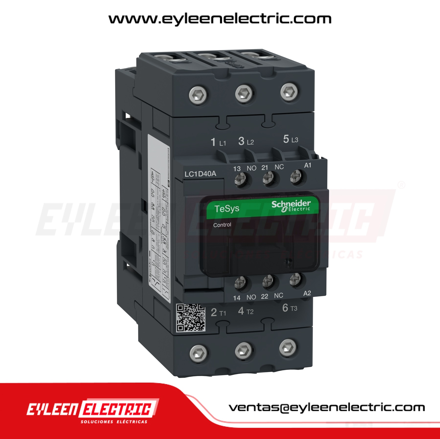 CONTACTOR TESYS D, 40A/AC3 - 60A/AC1, 1NA + 1NC, BOBINA: 440VAC