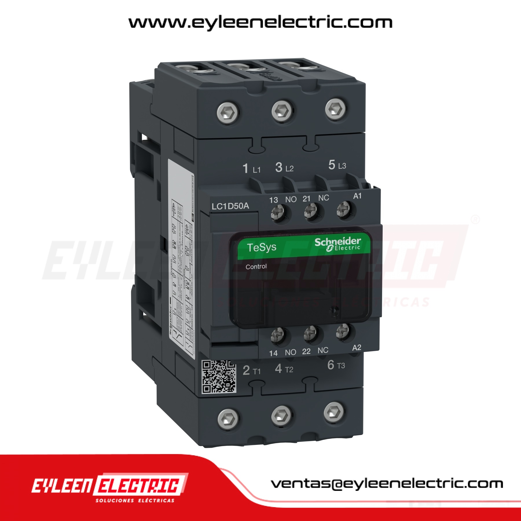 CONTACTOR TESYS D, 50A/AC3 - 80A/AC1, 1NA + 1NC, BOBINA: 48VAC