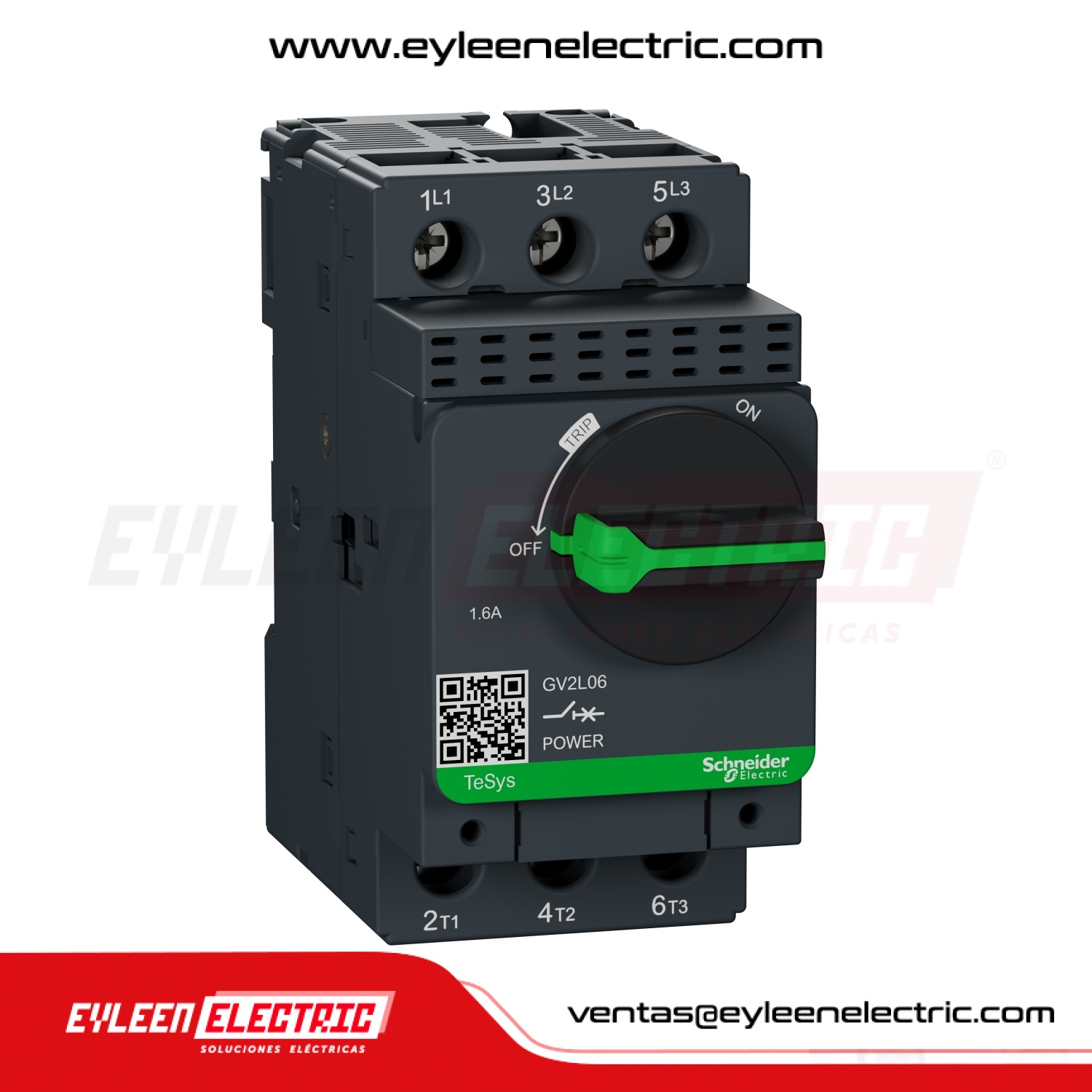 GUARDAMOTOR REGULAR GV2L, (2.5-4A), >100kA, TIPO 2