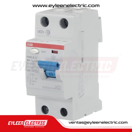 INTERRUPTOR DIFERENCIAL F202 A-40/0,03, 2X40A, 30mA