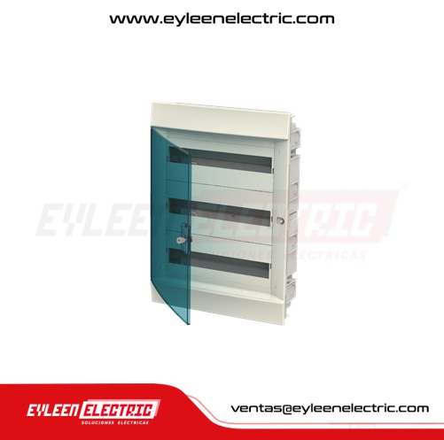TABLEROS DE DISTRIBUCIÓN EMPOTRADO MISTRAL TRANSPARENTE IP41, DE 430x600x128, DE 54 POLOS