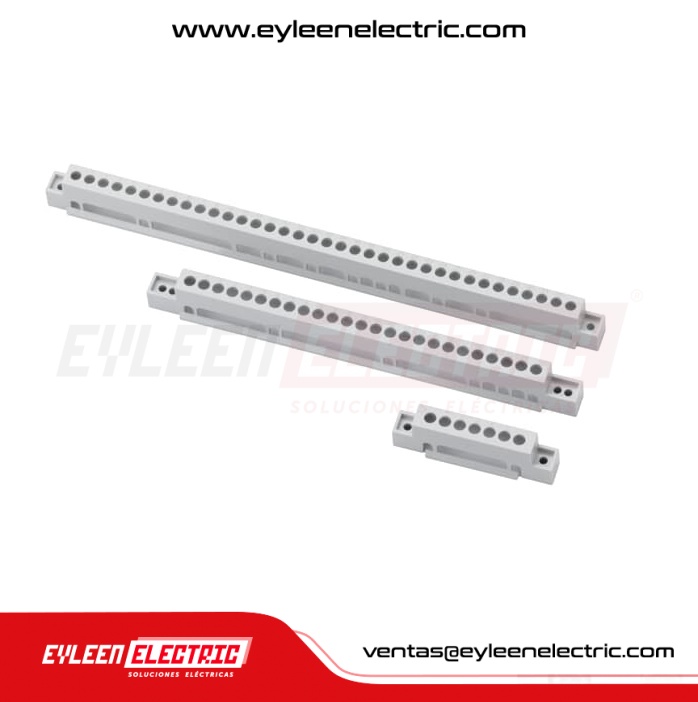 SOPORTE PARA BARRA DE TERMINALES PARA TABLERO DE 18, 36 (2F), 54, 72 MÓDULOS MISTRAL