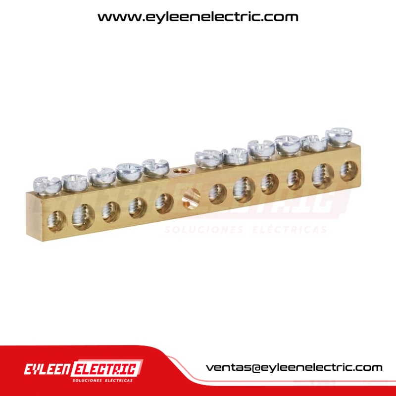 BARRA DE TERMINALES 19 ORIFICIOS 4.5MM Y 6 DE 5.6MM