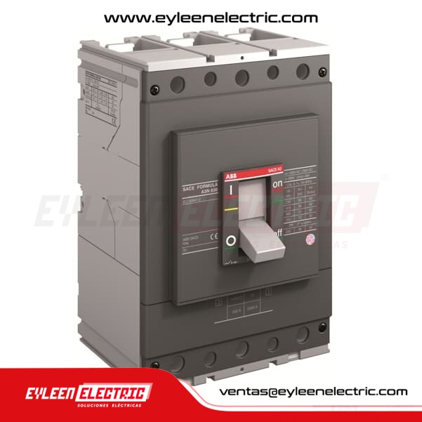 INTERRUPTOR AUTOMÁTICO CAJA MOLDEADA FIJA SACE FORMULA 3X630A, A3N 630 ELT-LI ln=630 3p FF, 85/36/36kA, 230/380/440VAC