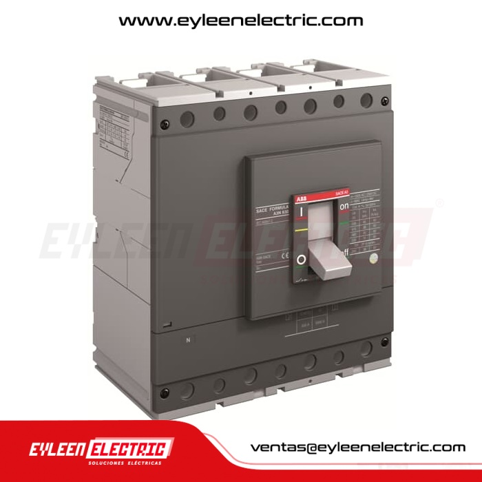 INTERRUPTOR AUTOMÁTICO CAJA MOLDEADA FIJA SACE FORMULA 4X630A, A3N 630 TMF 500-5000 4p F F InN=100%In, 85/36/36kA, 230/380/440VAC