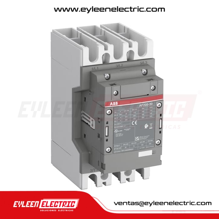 CONTACTOR AF205-30-00, 205A/AC3 - 350A/AC1, 0/NA 0/NC, BOBINA: 100-250VAC