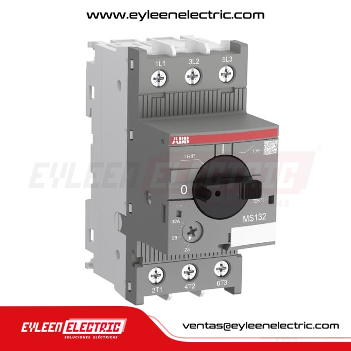 GUARDAMOTOR REGULAR, MS132-6.3 DE (4.0-6.3A), 2/4HP, 100kA, 220/440V