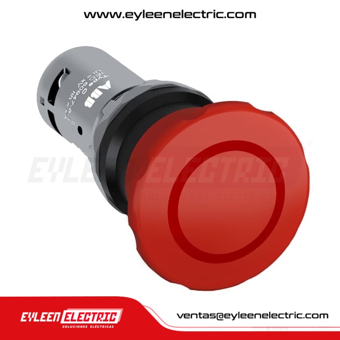 PARADA DE EMERGENCIA DE 40 MM LIBERADO POR TIRO, CE4P-10R-11, ROJO, 1NA+1NC