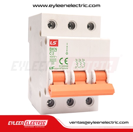 INTERRUPTOR TERMOMAGNETICO BKN, 3X25A 6kA/415V