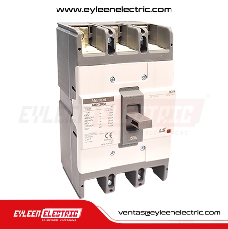 INTERRUPTOR DE CAJA MOLDEADA FIJA, 3X150A, ABN203C, 65KA/240V