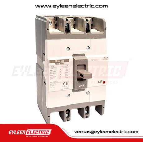 INTERRUPTOR DE CAJA MOLDEADA FIJA, 3X200A, ABN203C, 65KA/240V