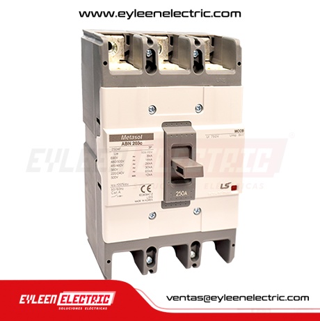INTERRUPTOR DE CAJA MOLDEADA FIJA, 3X250A, ABN203C, 65KA/240V