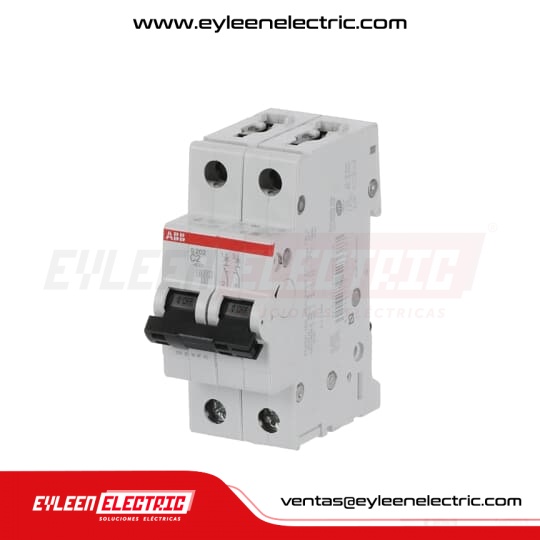 INTERRUPTOR TERMOMAGNETICO S202-C16, 2X16A, 20/10kA, 230/440 VAC
