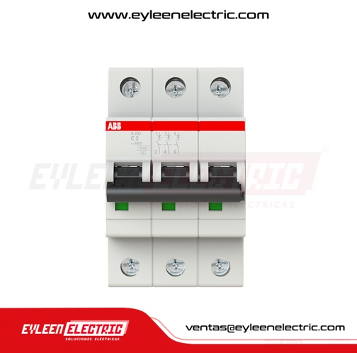 INTERRUPTOR TERMOMAGNETICO S203-C63, 3X63A, 20/10kA, 230/440 VAC